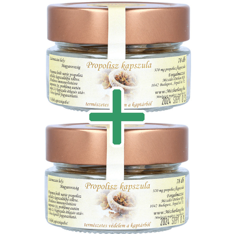 Propolisz kapszula, 2 x 78 db, (Mézbarlang) - kedvezményes VIP Klub Termék